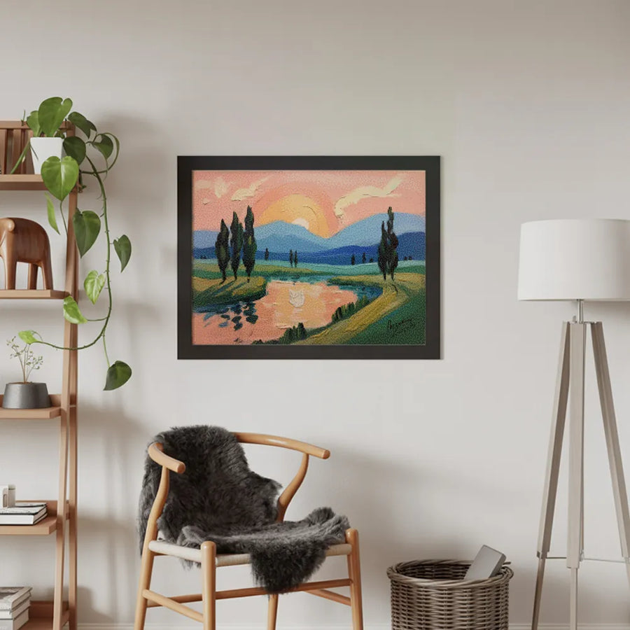 Diamond Painting - Perzik-geschilderde avonden