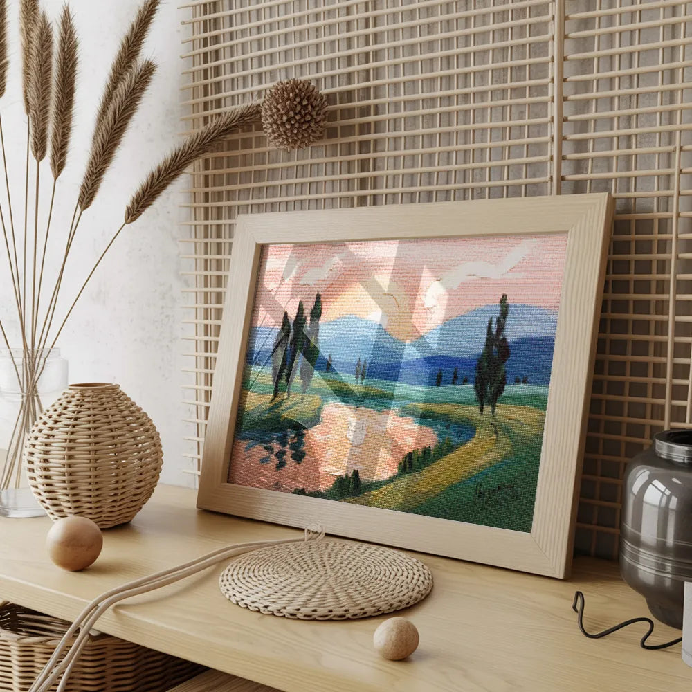 Diamond Painting - Perzik-geschilderde avonden