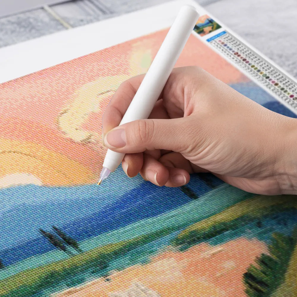 Diamond Painting - Perzik-geschilderde avonden