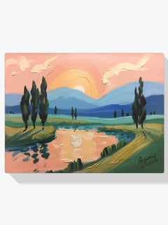 Diamond Painting - Perzik-geschilderde avonden