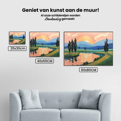 Diamond Painting - Perzik-geschilderde avonden