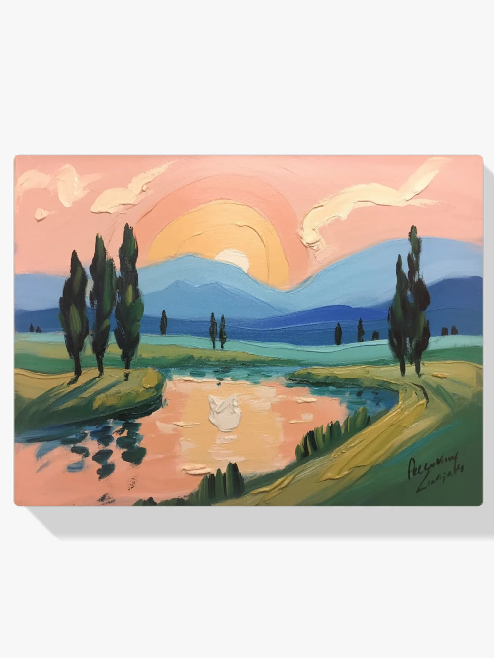 Diamond Painting - Perzik-geschilderde avonden