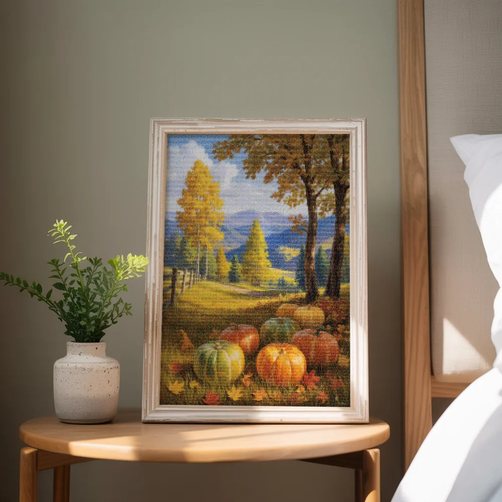 Diamond Painting - Pompoenen onder de herfsthemel