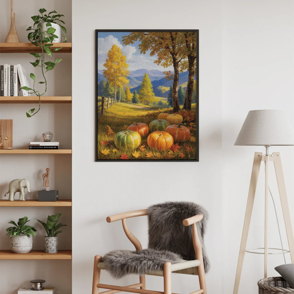 Diamond Painting - Pompoenen onder de herfsthemel
