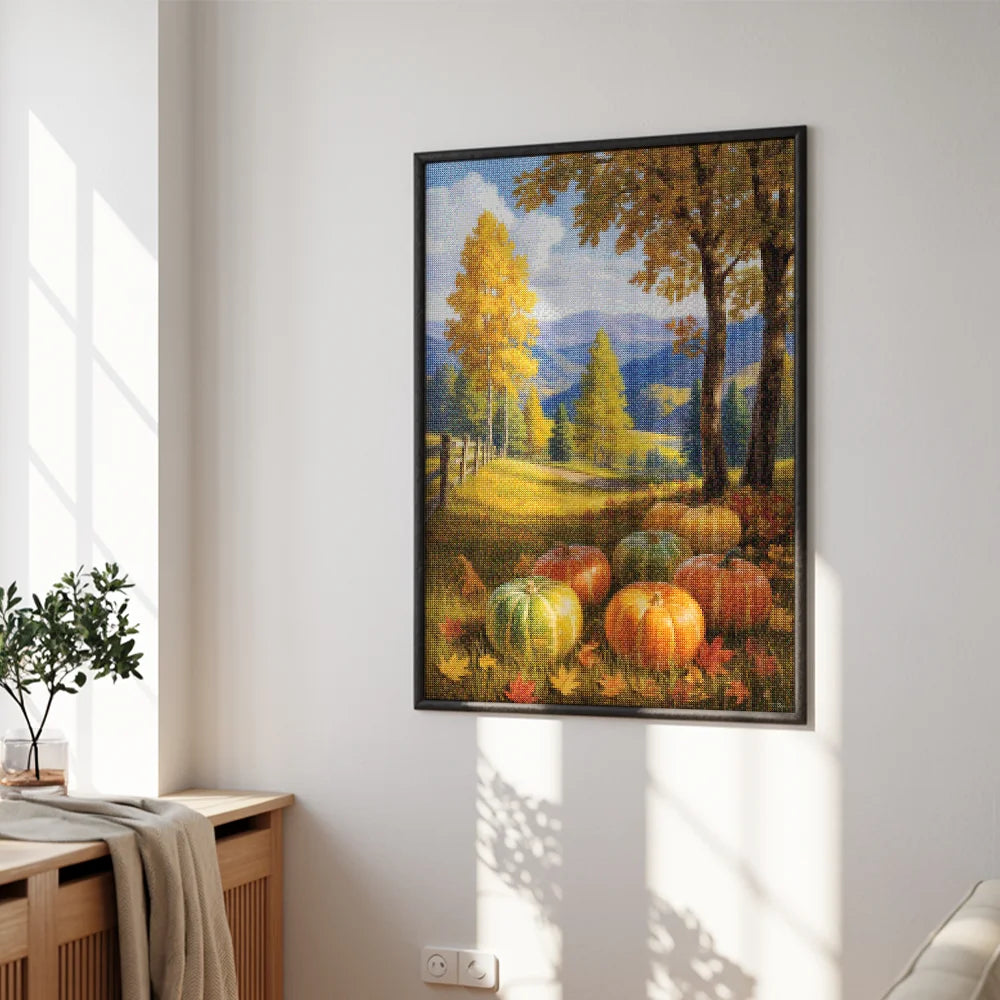 Diamond Painting - Pompoenen onder de herfsthemel