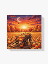 Diamond Painting - Pompoenkar bij zonsondergang
