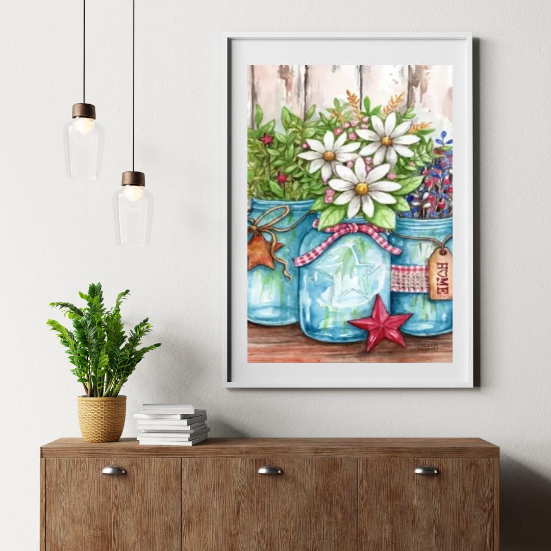 Diamond Painting -  Potten met bloemen en sterren - SEOS Shop ®