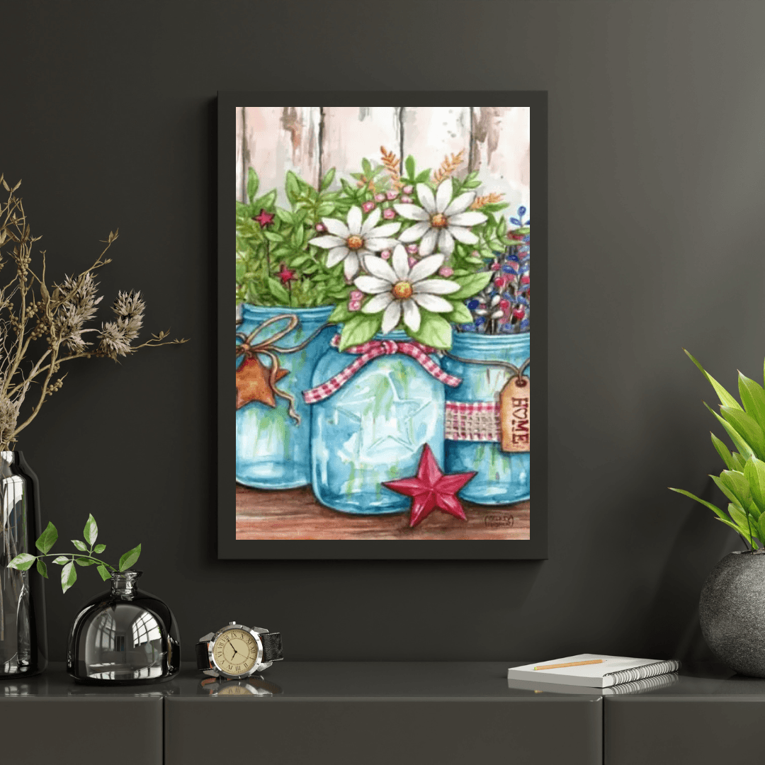 Diamond Painting -  Potten met bloemen en sterren - SEOS Shop ®