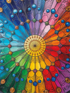 Diamond Painting - Regenboogspectrum Mandala - Mandala's