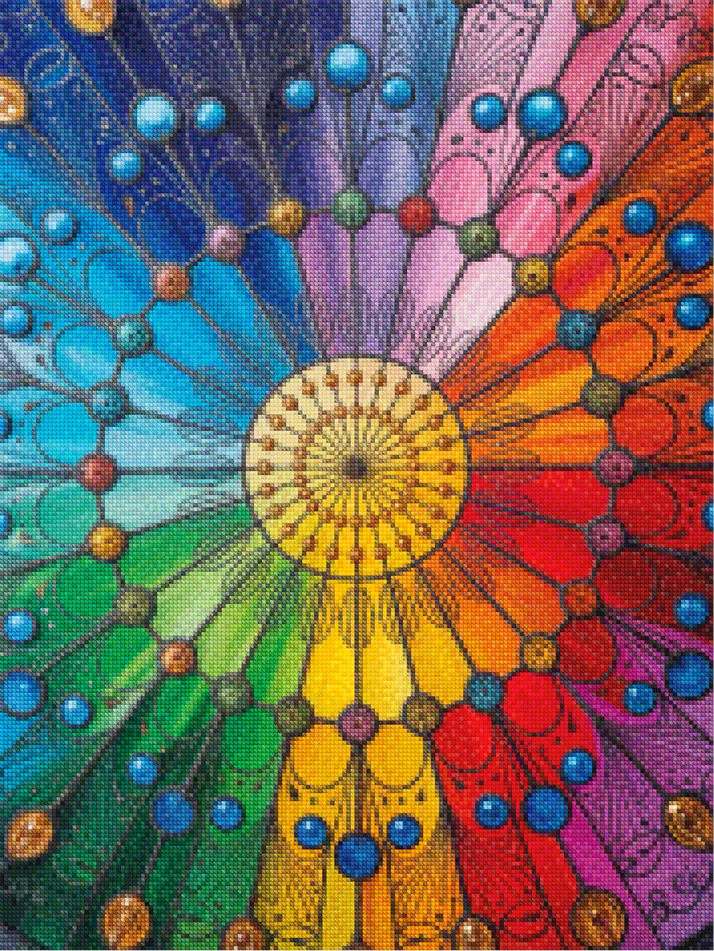 Diamond Painting - Regenboogspectrum Mandala - Mandala's