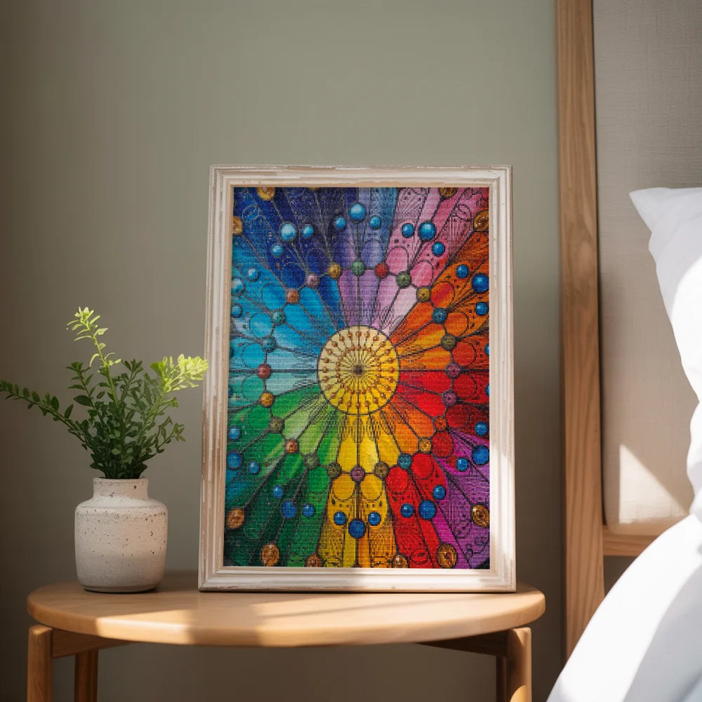 Diamond Painting - Regenboogspectrum Mandala - Mandala's