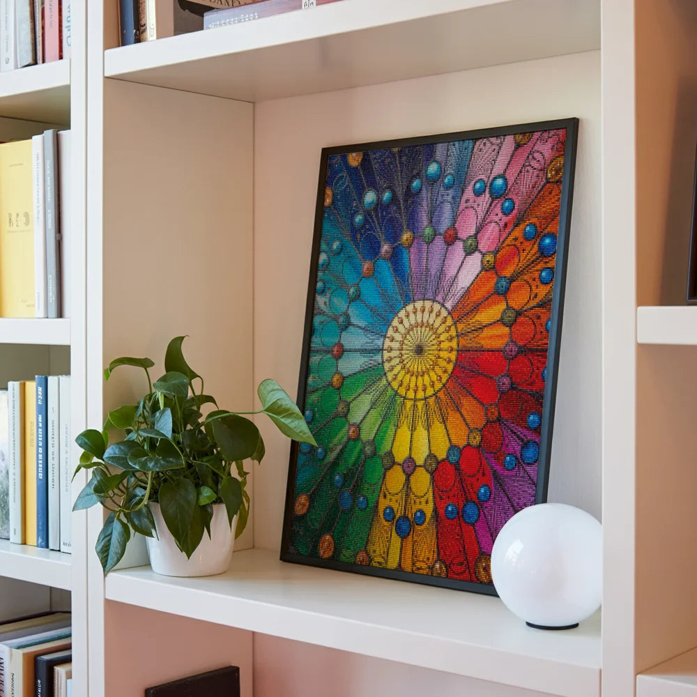Diamond Painting - Regenboogspectrum Mandala - Mandala's