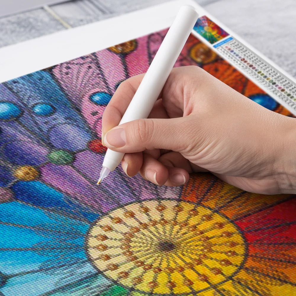 Diamond Painting - Regenboogspectrum Mandala - Mandala's