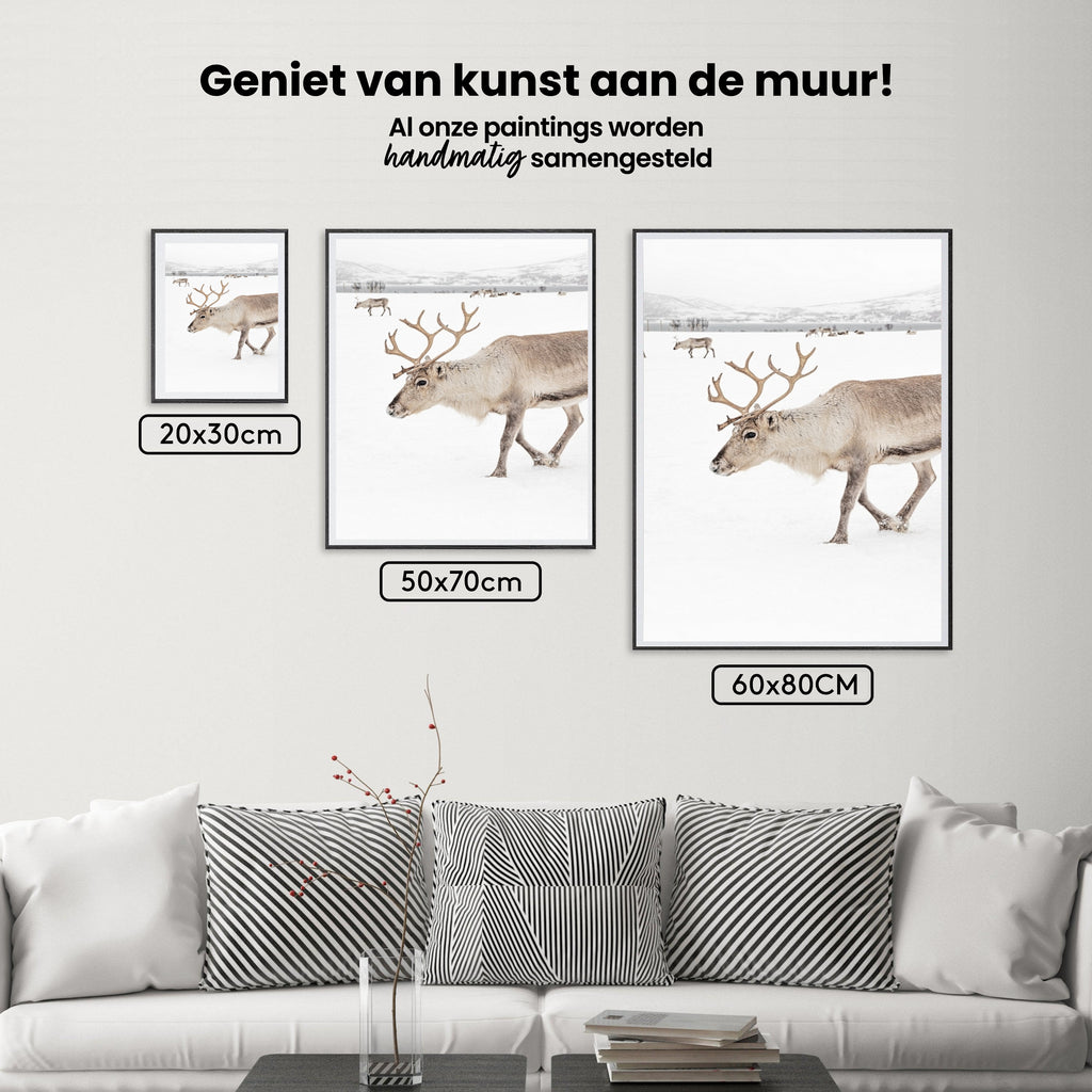 Diamond Painting - Rendieren in een winterlandschap