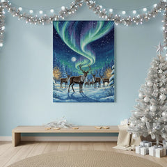 Diamond Painting - Rendieren onder het Noorderlicht