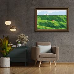 Diamond Painting - Rode auto in de heuvels - SEOS Shop ®