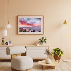 Diamond Painting - Rode zonsondergang over de zee - SEOS Shop ®