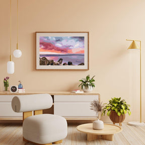 Diamond Painting - Rode zonsondergang over de zee - SEOS Shop ®