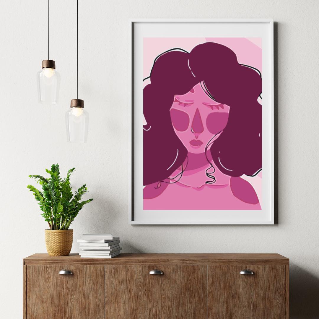 Diamond Painting - Roze dame - SEOS Shop ®