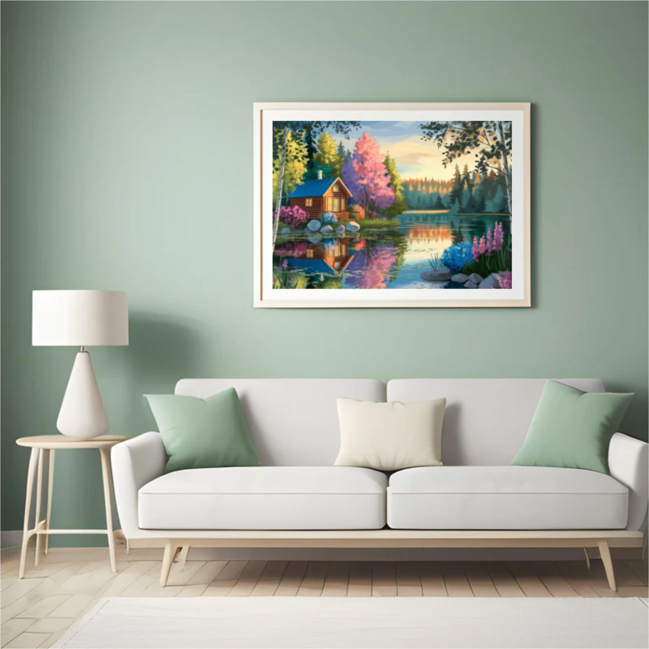 Diamond Painting -  Rustige hut aan het meer