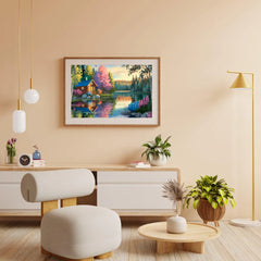 Diamond Painting -  Rustige hut aan het meer
