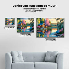Diamond Painting -  Rustige hut aan het meer