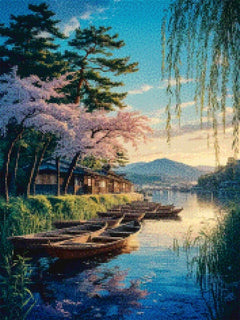 Diamond Painting - Rustige kusten van Kyoto