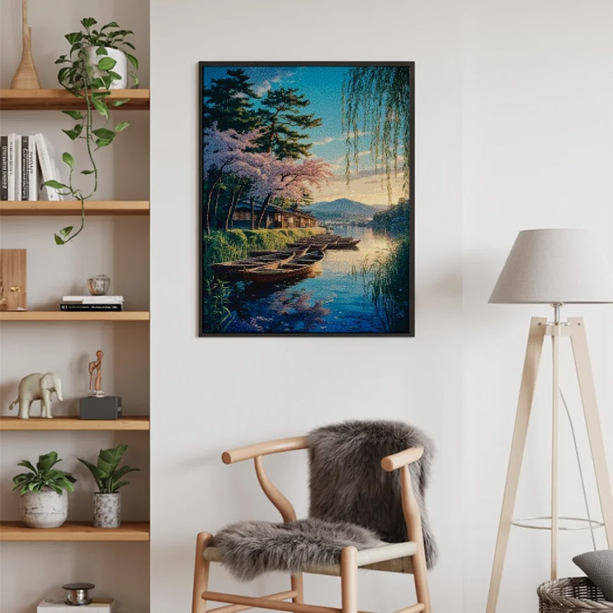 Diamond Painting - Rustige kusten van Kyoto
