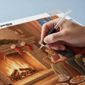 Diamond Painting - Samen bij het vuur