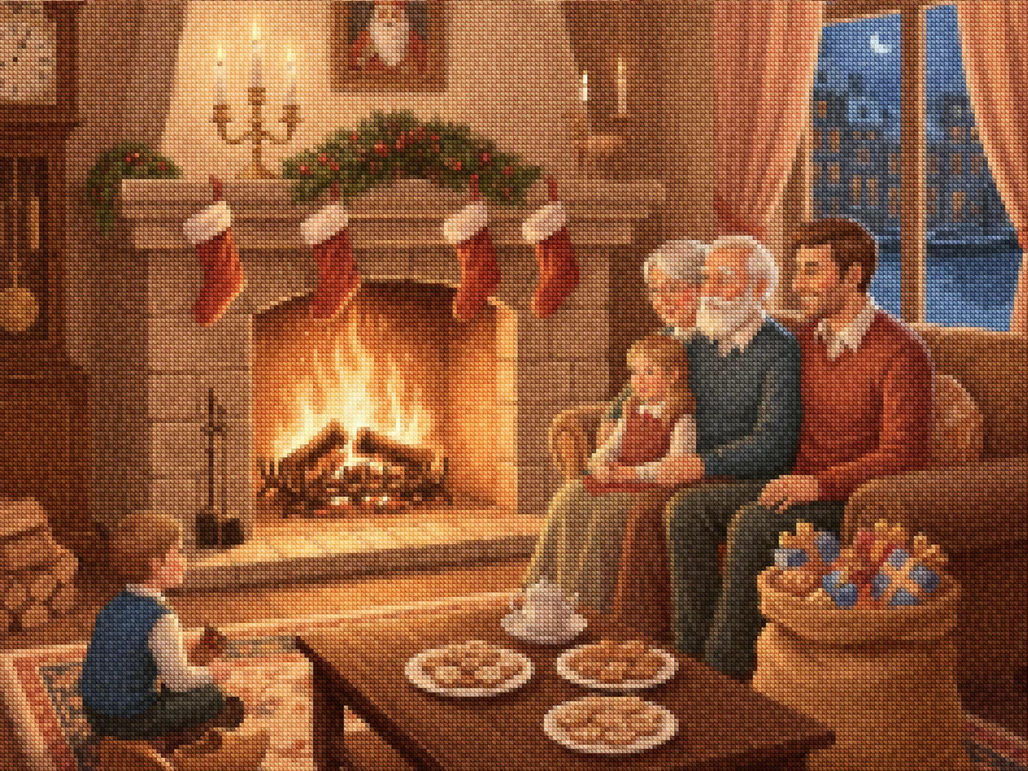 Diamond Painting - Samen bij het vuur