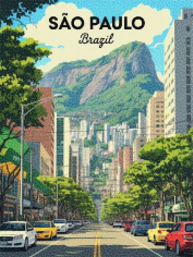 Diamond Painting - Sao Paulo, Brazilië