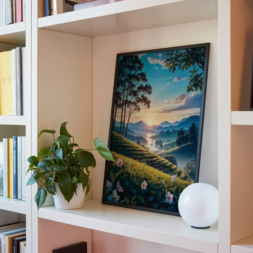 Diamond Painting - Schemering over de Theeheuvels