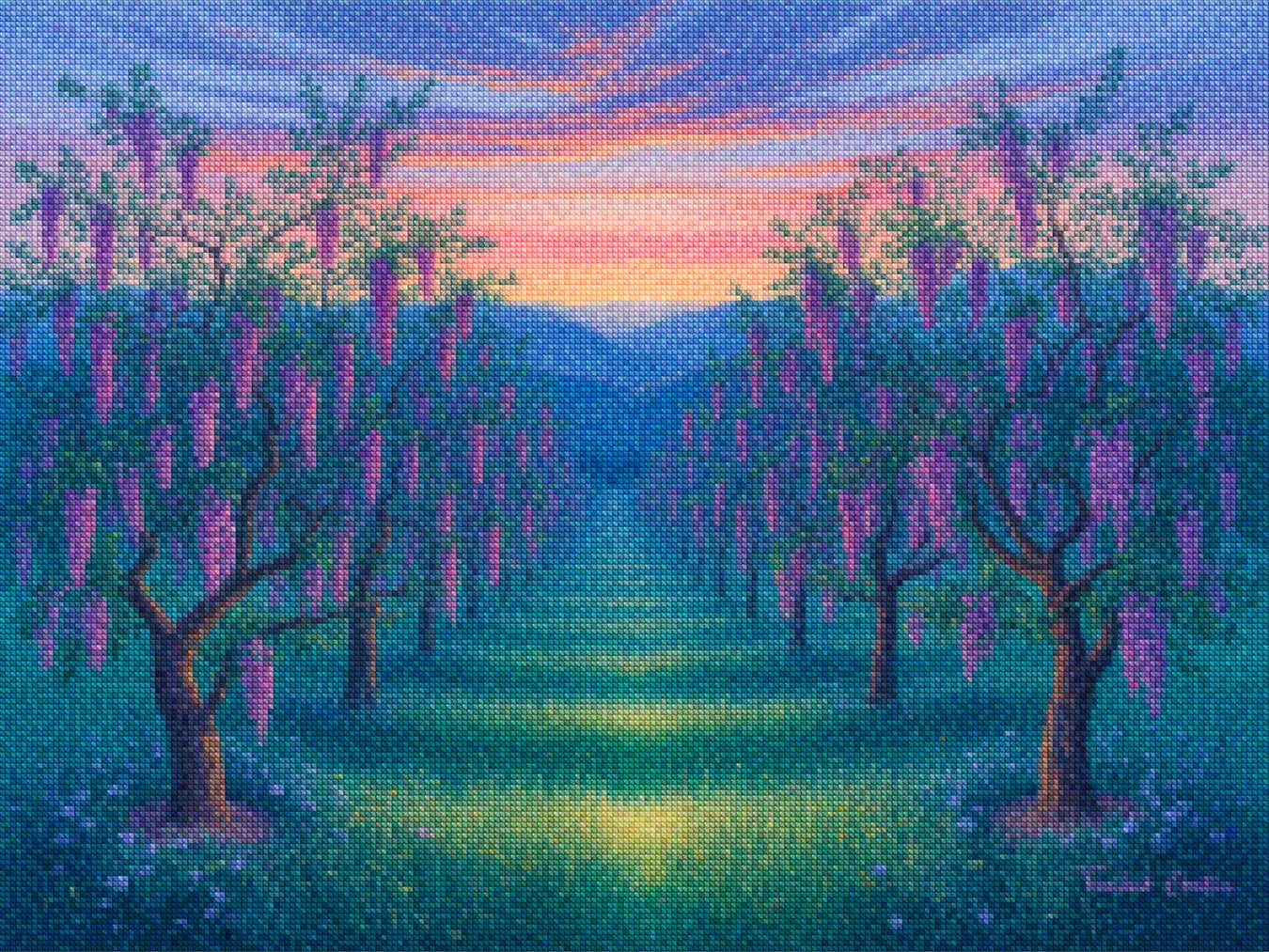 Diamond Painting - Schemeringboomgaard