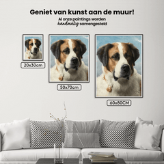 Diamond Painting - Sint Bernard schilderij: Hond