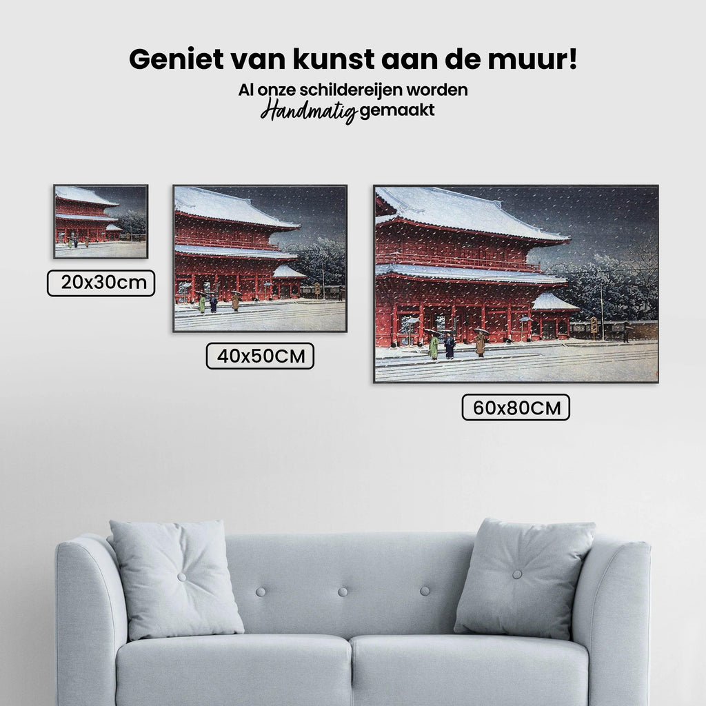 Diamond Painting - Sneeuw boven Zojoji Tempel - SEOS Shop ®