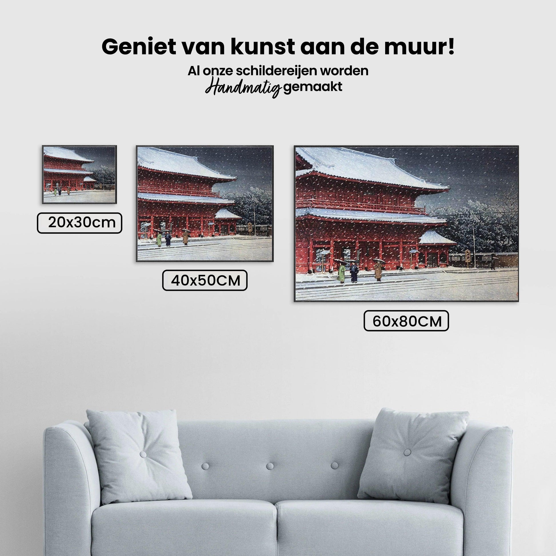 Diamond Painting - Sneeuw boven Zojoji Tempel - SEOS Shop ®