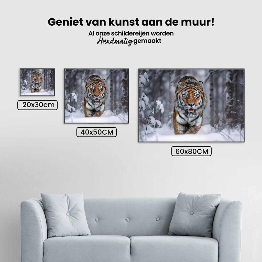 Diamond Painting - Sneeuwtijger