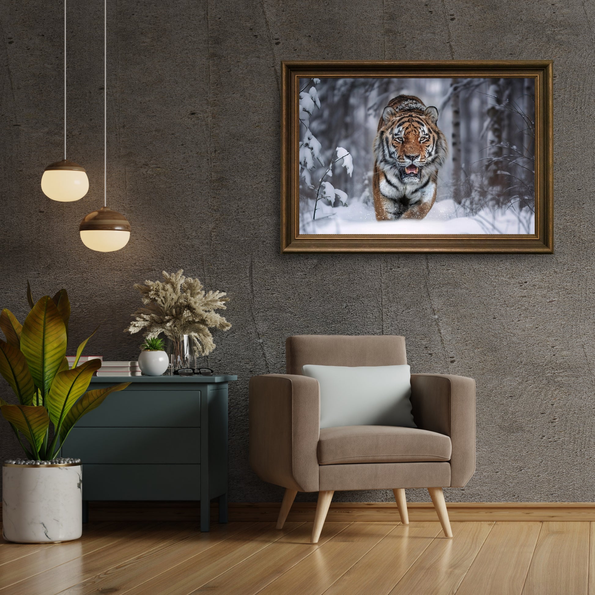 Diamond Painting - Sneeuwtijger