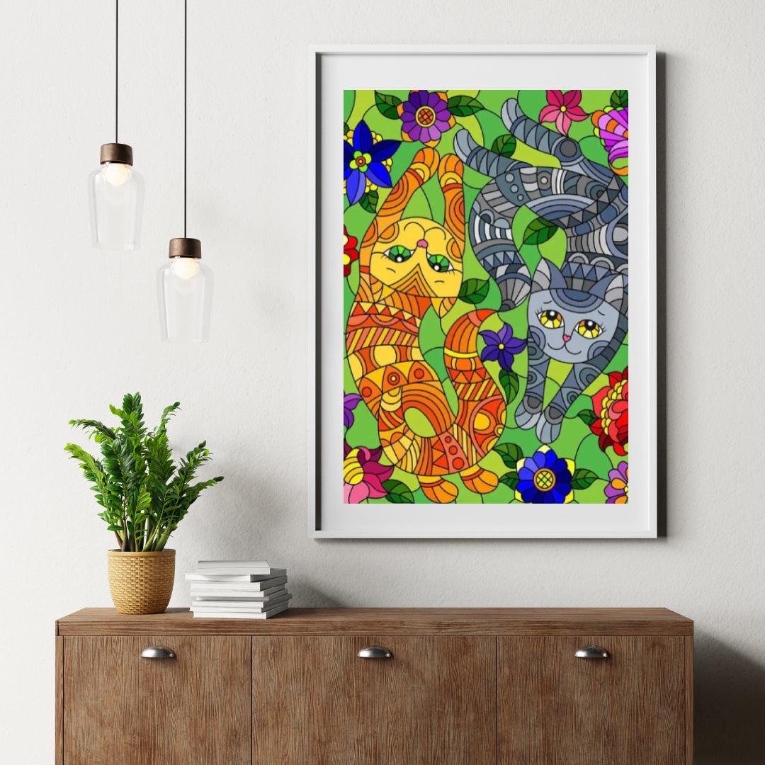 Diamond Painting - Speelse katjes
