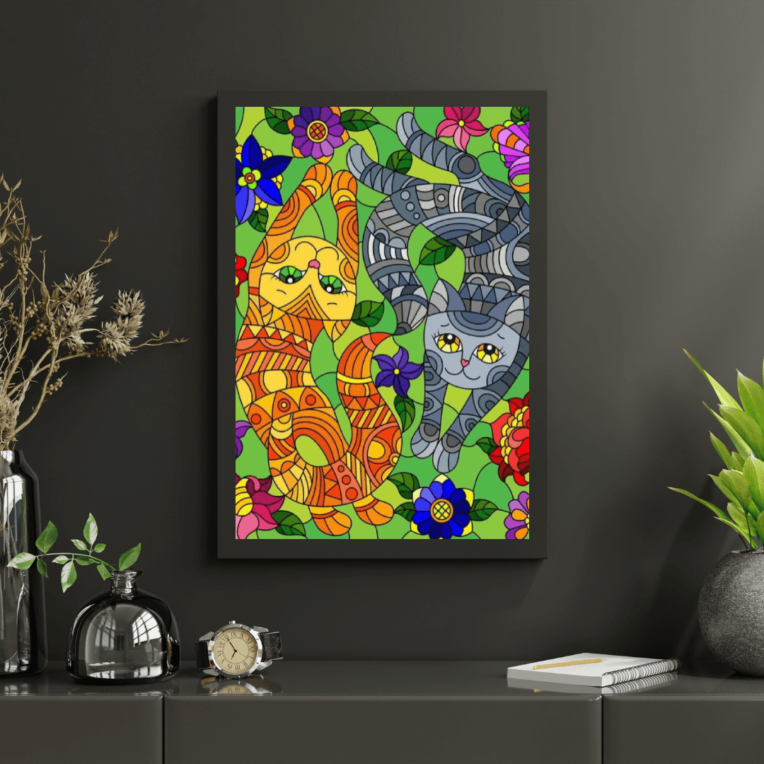 Diamond Painting - Speelse katjes