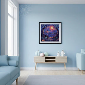 Diamond Painting - Spinnen en webben gloeien