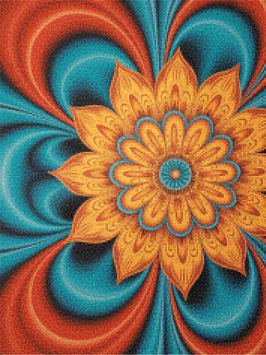 Diamond Painting - Spiralen van vuur en water
