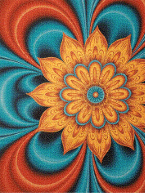 Diamond Painting - Spiralen van vuur en water