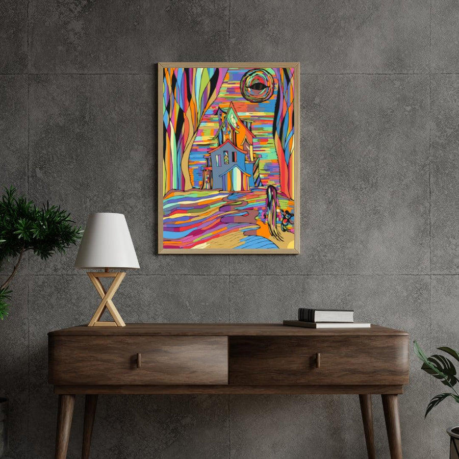 Diamond Painting - Spookachtig Kleurrijk Huis - SEOS Shop ®