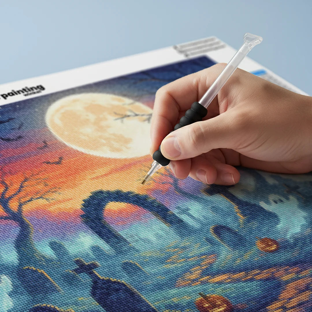 Diamond Painting - Spookachtige kerkhofnevel