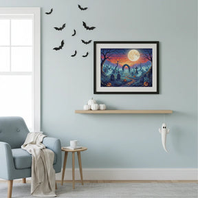 Diamond Painting - Spookachtige kerkhofnevel