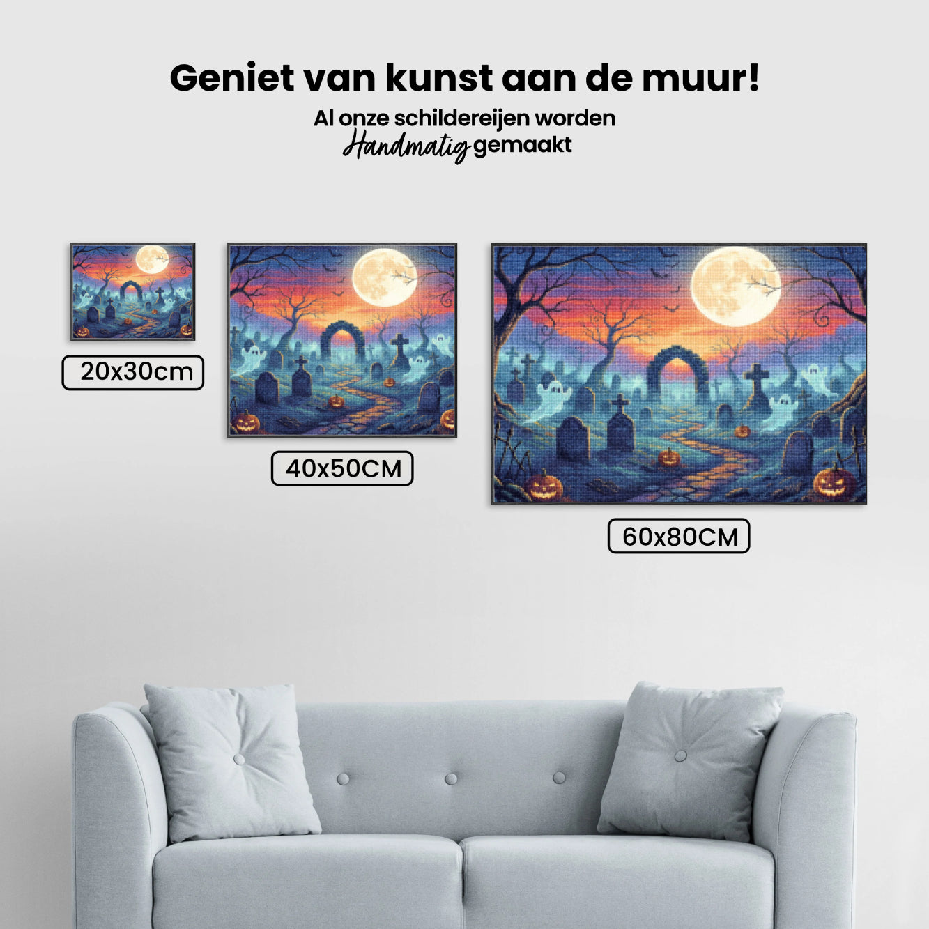 Diamond Painting - Spookachtige kerkhofnevel