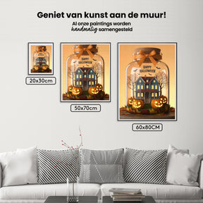Diamond Painting - Spookachtige pot met pompoenen