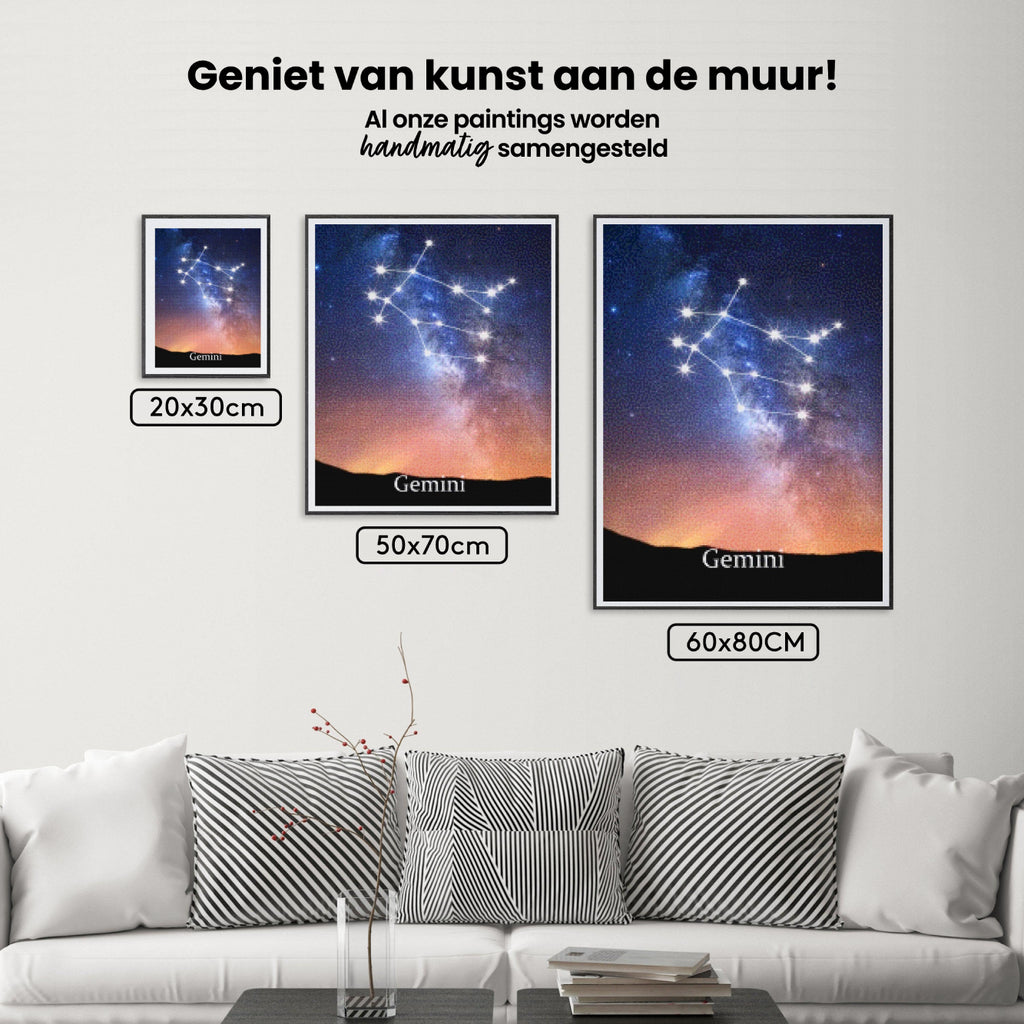 Diamond Painting - Sterrenbeeld - Tweelingen
