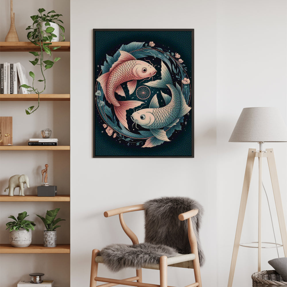 Diamond Painting - Sterrenbeeld - Vissen